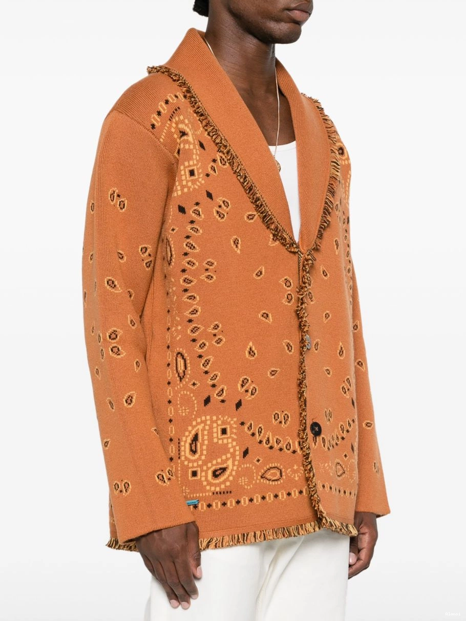 Cheap Women Alanui cashmere cardigan bandana-jacquard 0813